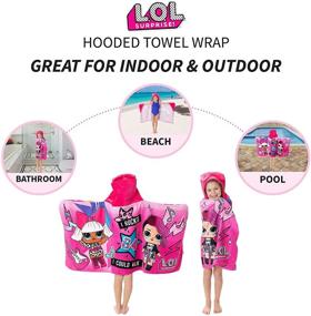 img 1 attached to 🎀 L.O.L. Surprise! Soft Cotton Hooded Bath Towel Wrap - 24x50 inches - Pink