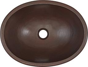 img 3 attached to 💧 Schrodinger 17-inch Handmade Aged Copper Bathroom Sink - BOU-1713BC