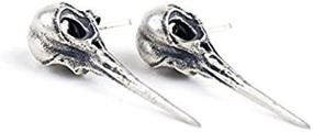 img 1 attached to Hummingbird Skull Alterative Silver Earring