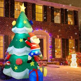 img 3 attached to 🎄 7FT Inflatable Christmas Tree with Multicolor Gift Boxes and Star: LED-Lit Blow Up Decoration for Indoor and Outdoor Christmas Décor