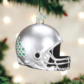 img 2 attached to 🏈 Стеклянные орнаменты для елки Ohio State Helmet Buckeyes - Old World Christmas