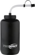 🥤 pro impact squeezable plastic water bottle with straw (35.5 oz.) - ideal for boxing, hockey, lacrosse, gym, yoga, sports, cycling, outdoors - bpa free logo