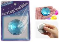 💎 kraftgenius allstarco 50mm extra large blue aqua h109 acrylic rhinestones self adhesive round jewels stick on plastic gems for cosplay - 2 pieces logo