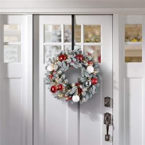 img 1 attached to 🎄 Adapt Adjustable Wreath Hanger by Haute Decor - Top & Length Adjustable, Matte Black