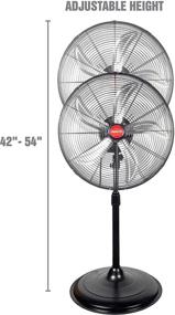 img 2 attached to New Model - OEMTOOLS OEM24871 20 Inch High-Velocity Indoor Oscillating Pedestal Fan with Airflow Control for Shop, Garage, or Warehouse - Black