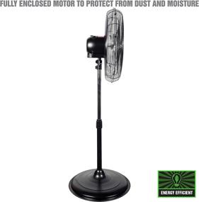 img 1 attached to New Model - OEMTOOLS OEM24871 20 Inch High-Velocity Indoor Oscillating Pedestal Fan with Airflow Control for Shop, Garage, or Warehouse - Black