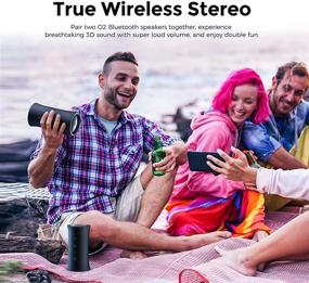 img 2 attached to 🔊 2021 Upgraded Axloie Bluetooth Speaker - 10W Stereo Sound, IPX7 Waterproof, 66-Foot Bluetooth Range, Wireless Stereo Pairing, 12H Playtime - Portable Wireless Speaker