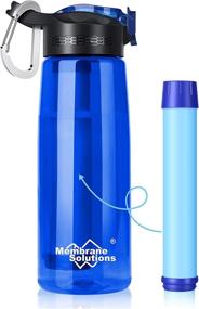 img 4 attached to 🍃 Membrane Solutions Filtered Water Bottle: Ultimate 0.1-Micron 4-Stage Water Purifier for Camping, Hiking, Travel & Emergency Needs