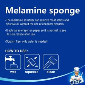 img 3 attached to MR.SIGA Multi-Functional Eraser Sponge: 48 Count, Ideal for Kitchen & Household Cleaning