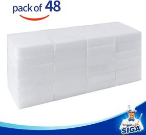 img 2 attached to MR.SIGA Multi-Functional Eraser Sponge: 48 Count, Ideal for Kitchen & Household Cleaning