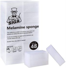 img 4 attached to MR.SIGA Multi-Functional Eraser Sponge: 48 Count, Ideal for Kitchen & Household Cleaning