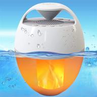 flame lights portable bluetooth speaker: kingsom waterproof floating pool speaker with rich bass and hd stereo sound - perfect for shower, home spa, and outdoor activities logo