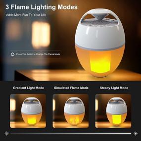 img 3 attached to Flame Lights Portable Bluetooth Speaker: KingSom Waterproof Floating Pool Speaker with Rich Bass and HD Stereo Sound - Perfect for Shower, Home Spa, and Outdoor Activities