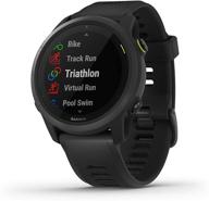 🏃 гармин форераннер 745: gps беговые часы с подробной статистикой тренировок и тренировочными программами на устройстве - основные функции смарт-часов в черном цвете логотип