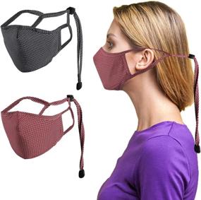 img 4 attached to 👃 Ovetour Fashion Reusable Washable Face Mask with Nose Wire and Adjustable Earloop | 3D Shape Design for Perfect Fit