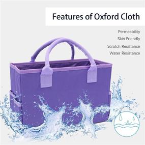 img 2 attached to 🎨 Purple Oxford Organizer Storage Tote Bag for Art and Craft Supplies: Perfect for Artists, Kids, and Teachers