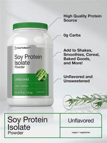 img 1 attached to Horbaach Soy Protein Isolate Powder - 3lb Vegan Supplement: Unflavored 25g Protein, Non-GMO, Gluten-Free