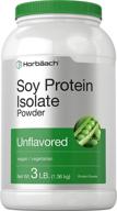 horbaach soy protein isolate powder - 3lb vegan supplement: unflavored 25g protein, non-gmo, gluten-free logo