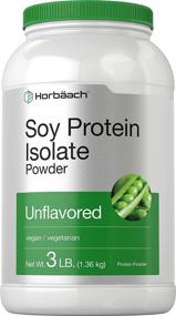 img 4 attached to Horbaach Soy Protein Isolate Powder - 3lb Vegan Supplement: Unflavored 25g Protein, Non-GMO, Gluten-Free