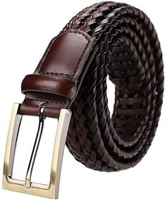 img 3 attached to 👔 Earnda Genuine Buckle Men's Accessories with Braided Leather