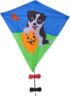 diamond puppy kite for kids - with kite handle & bag, easy to fly single line beginner kite for outdoor games and sports logo