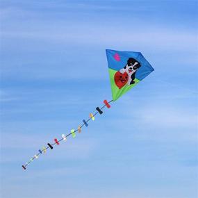 img 2 attached to Diamond Puppy Kite for Kids - with Kite Handle & Bag, Easy to Fly Single Line Beginner Kite for Outdoor Games and Sports