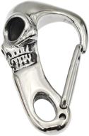 🤘 heavy metal skull carabiner keychain - stainless steel biker key clasp for betterus логотип