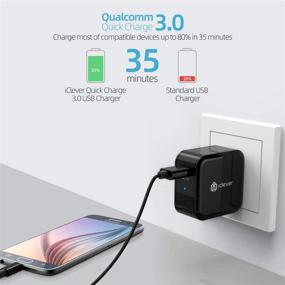 img 3 attached to iClever Qualcomm Fast Charger, Quick Charge 3.0 USB Wall Charger (Quick Charge 2.0 Compatible) for Samsung Galaxy S10e/S8/S7/S6/Plus; Note 9/8, LG G7/V40/V30+, HTC 10, iPhone 12/Mini/Pro Max