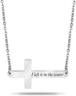 🌊 i left it in the water: eigso baptism jewelry - unique adult washed baptism gift for teen girl logo