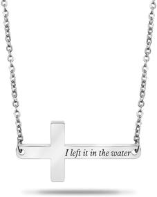 img 4 attached to 🌊 I Left it in The Water: Eigso Baptism Jewelry - Unique Adult Washed Baptism Gift for Teen Girl