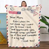 🎁 premium bed flannel throw blanket: unforgettable gift for mom on christmas, birthday, or mother's day by daughter and son logo