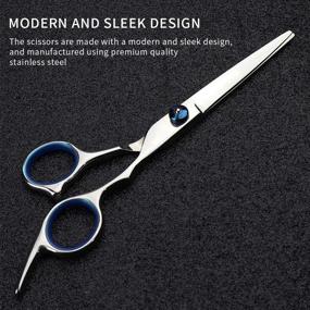 img 3 attached to Professional Salon Hair Scissors with Adjustable Tension Screw, Stainless Steel Blades - Ideal for Precise Cutting and Styling