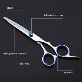 img 1 attached to Professional Salon Hair Scissors with Adjustable Tension Screw, Stainless Steel Blades - Ideal for Precise Cutting and Styling