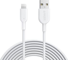 img 4 attached to Anker Powerline II Lightning Cable (10ft), MFi Certified Charger for iPhone X/8/7/6/5s, iPad 8 - Durable & White