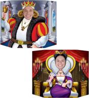📸 multicolored reversible photo door banner: beistle king and queen – enhance seo logo