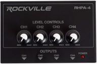 🎧 rockville rhpa4 4 channel professional headphone amplifier - black: stereo/mono amp for superior audio experience logo