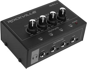 img 3 attached to 🎧 Rockville RHPA4 4 Channel Professional Headphone Amplifier - Black: Stereo/Mono Amp for Superior Audio Experience