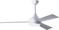 🌀 matthews da-wh-bw donaire outdoor/indoor wet location 316 marine grade stainless salt water rated 52-inch ceiling fan with led light and remote for coastal & oceanfront areas in gloss white логотип