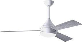 img 4 attached to 🌀 Matthews DA-WH-BW Donaire Outdoor/Indoor Wet Location 316 Marine Grade Stainless Salt Water Rated 52-Inch Ceiling Fan with LED Light and Remote for Coastal & Oceanfront Areas in Gloss White