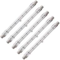 💡 5-pack j type double ended t3 halogen light bulbs - 78mm, 80w 120v (100w replacement), energy-saving 20% logo