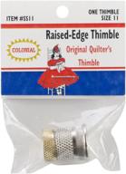 🧵 colonial raised-edge thimble, size 11: exceptional precision for seamstresses logo