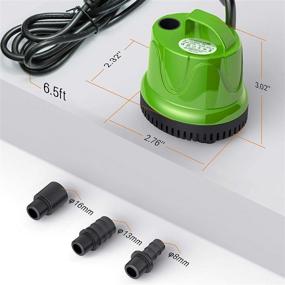 img 3 attached to 🐠 Lefunpets Submersible Water Pump: Ultra Quiet, High Lift Pump for Fish Tank, Pond, Aquarium, and More