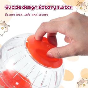 img 1 attached to Skylety Hamster Exercise Ball - Transparent Small Animal Running Ball for Hamster & Other Small Animals, Orange