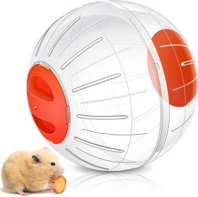img 4 attached to Skylety Hamster Exercise Ball - Transparent Small Animal Running Ball for Hamster & Other Small Animals, Orange