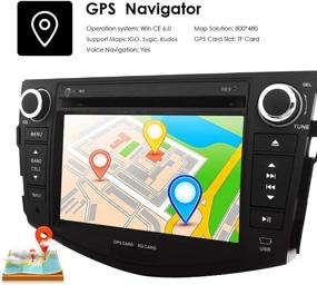 img 2 attached to 🚗 Hizpo 7-дюймовая двойная магнитола для автомобиля Toyota RAV4 2006-2012 | GPS навигация, Mirrorlink, Bluetooth, OBD2 | Мультисенсорный экран + Камера заднего вида