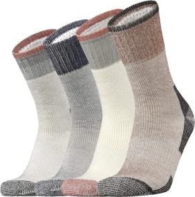 img 4 attached to 🧦 Moisture Wicking Merino Wool Outdoor Hiking Crew Socks for Men - Extra Thermal Cushioning