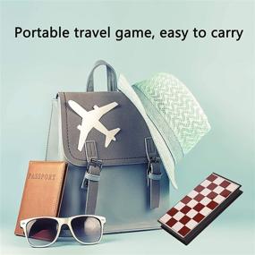 img 1 attached to 🧲 Introducing Hanlan Magnetic Travel Folding Checkers: A Portable and Magnetic Game for On-the-Go Fun!