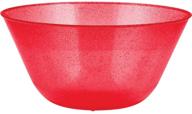 11-inch multi-colored creative converting 🎉 glitzy red glitter party serving plastic bowl logo