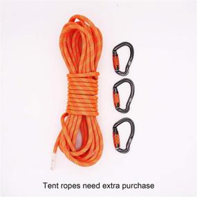 img 1 attached to Lazzo 3 Pack Twist Lock Climbing Carabiner Clips - Auto Locking, Heavy 🧗 Duty, Perfect for Climbing, Rappelling, Dog Leash - D Shaped 4.21 Inch, Large Size, Orange