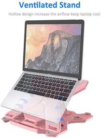 img 1 attached to Viwind Ergonomic Adjustable Heat Vent Laptop Pink